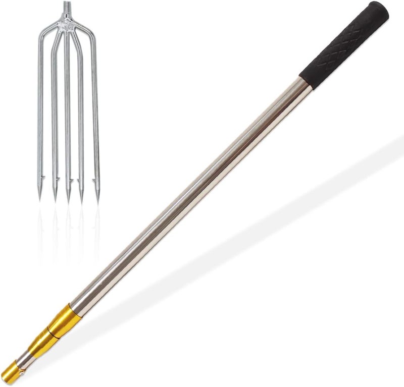 Dutiplus Telescopic Fish Gaff with 1~5 Teeth Assorted harpoons Barbed, Sea and Ice Fishing Spear Gig for Hunting Fish Frog Mole - Image 1